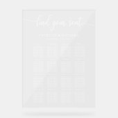 Elegant Wedding Seating Chart Acryl Bord (Voorkant)
