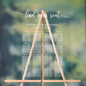 Elegant Wedding Seating Chart Acryl Bord (Neutraal)