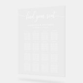 Elegant Wedding Seating Chart Acryl Bord (Hoek)