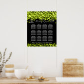 Elegant Wedding Seating Chart Limoen Lichten Poster (Keuken)