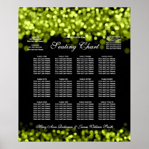 Elegant Wedding Seating Chart Limoen Lichten Poster
