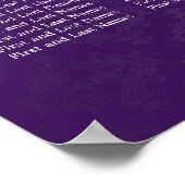 Elegant Wedding Seating Chart Royal Crown Paars Poster (Hoek)