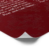 Elegant Wedding Seating Chart Royal Crown Red Poster (Hoek)