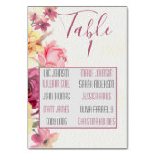 Elegant Wedding Seating Plan | Roze blush Floral Kaart (Achterkant)