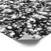 Elegant Wedding Seding Chart Sparging Wave Black Poster (Hoek)