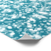 Elegant Wedding Seding Chart Sparging Wave Blue Poster (Hoek)