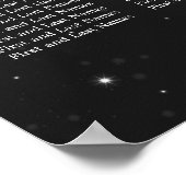 Elegant Wedding Seding Chart Sparking Chain Blac Poster (Hoek)