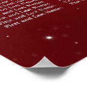 Elegant Wedding Seding Chart Sparking Chain Red Poster (Hoek)