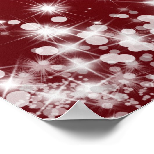 Elegant Wedding Seding Chart Winter Sparkle Red Poster (Hoek)