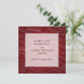 Elegant Wedding Sheet Music Red Kaart (Staand voorkant)