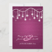 Elegant Wedding Shimmering Stars Berry Pink Kaart (Voorkant)