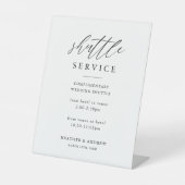Elegant Wedding Shuttle Service Sign Reclamebord Met Voetstuk (Voorkant)