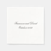 Elegant Wedding Simple Paper Napkins Servet (Voorkant)