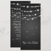 Elegant Wedding Sparging Chain Black Kaart (Voorkant / Achterkant)