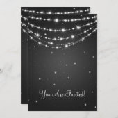 Elegant Wedding Sparging Chain Black Kaart (Voorkant / Achterkant)