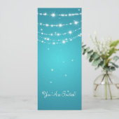 Elegant Wedding Sparging Chain Blue Kaart (Staand voorkant)