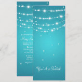 Elegant Wedding Sparging Chain Blue Kaart (Voorkant / Achterkant)