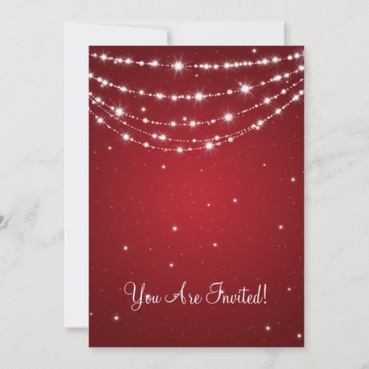 Elegant Wedding Sparking Chain Red Kaart (Voorkant)