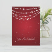 Elegant Wedding Sparking Chain Red Kaart (Staand voorkant)