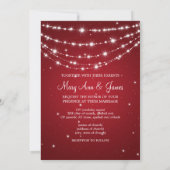 Elegant Wedding Sparking Chain Red Kaart (Achterkant)