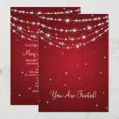 Elegant Wedding Sparking Chain Red Kaart (Voorkant / Achterkant)