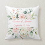 Elegant Wedding Specialized Floral Keepomwille Kussen<br><div class="desc">Gepersonaliseerde trouwkeepaardkussen. Naam en datum van de bruiloft. Ik hou van de gedempte waterverf roze. Absoluut mooi. Ideaal voor vrijgezellenfeest of huwelijkscadeau.</div>
