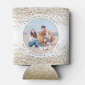 Elegant Wedding Specialized Gold Glitter Foto Blikjeskoeler (Achterkant)