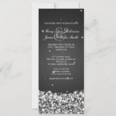 Elegant Wedding Star Sparkle Black Kaart (Achterkant)