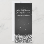 Elegant Wedding Star Sparkle Black Kaart (Voorkant)