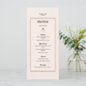 Elegant Wedding Stationery Minimalistisch Wedding  Menu (Staand voorkant)