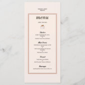 Elegant Wedding Stationery Minimalistisch Wedding  Menu (Voorkant)
