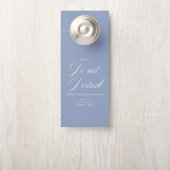 Elegant Wedding stoort niet Dusty Blue Deurhanger (Op knop)