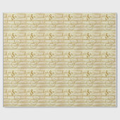 Elegant Wedding Stripes en Gold Design Cadeaupapier (Vlak)