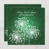 Elegant Wedding Summer Sparkle Emerald Green Kaart (Voorkant / Achterkant)