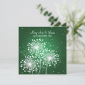 Elegant Wedding Summer Sparkle Emerald Green Kaart (Staand voorkant)