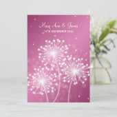 Elegant Wedding Summer Sparkle Roos Pink Kaart (Staand voorkant)