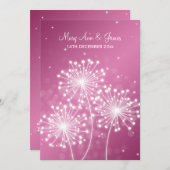 Elegant Wedding Summer Sparkle Roos Pink Kaart (Voorkant / Achterkant)