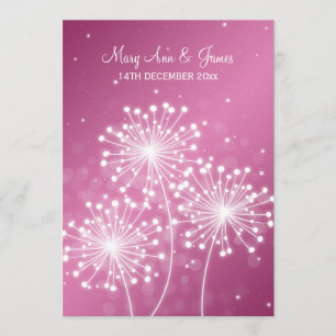 Elegant Wedding Summer Sparkle Roos Pink Kaart
