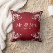 Elegant Wedding  Swirls 2 Red Kussen (Deken)