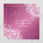 Elegant Wedding  Swirls roze Kaart (Voorkant / Achterkant)