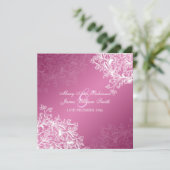 Elegant Wedding  Swirls roze Kaart (Staand voorkant)