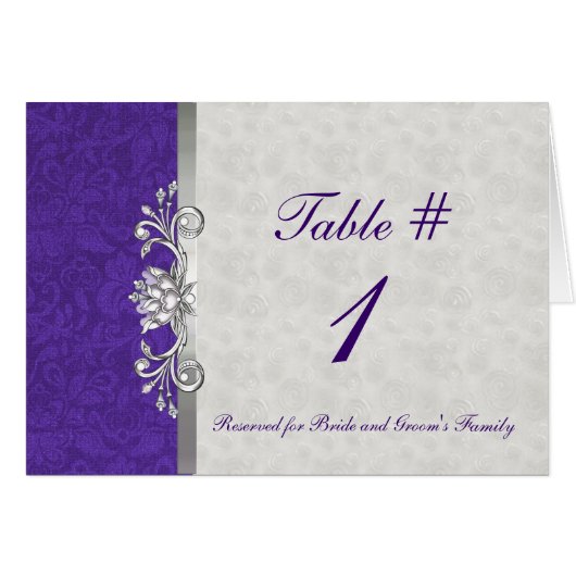 Elegant Wedding Table Card (Voorkant Horizontaal)