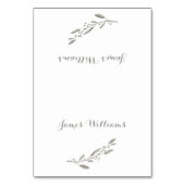 Elegant Wedding Table Kaarten Gray Floral (Voorkant)