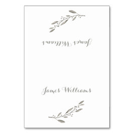 Elegant Wedding Table Kaarten Gray Floral