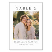 Elegant Wedding Table Number Card Kaart (Achterkant)