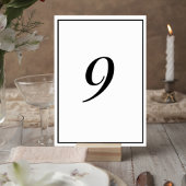 Elegant Wedding Table Number Card Kaart