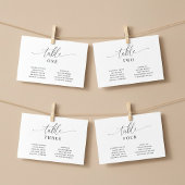 Elegant Wedding Table Number Seating Chart Cards Aankondiging