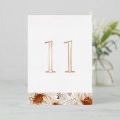 Elegant Wedding Table Number with Real Gold Foil Folie Uitnodiging (Staand Voorkant)