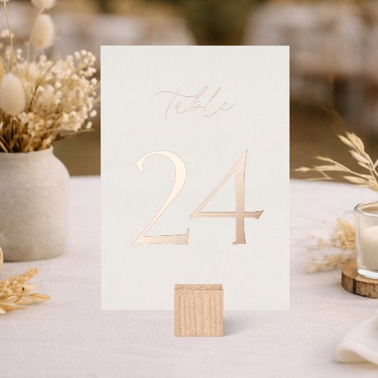 Elegant Wedding Table Numbers 20–29  Folie Uitnodiging