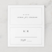 Elegant Wedding Table Place Card Escort K221 Plaatskaartje (Buitenkant ongevouwen)